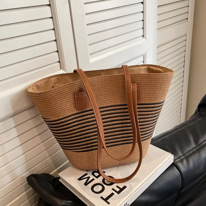 Women's Beach Bag Striped Tote | Summer