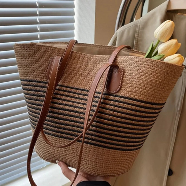 Women's Beach Bag Two-Tone Shoulder Design | Tote