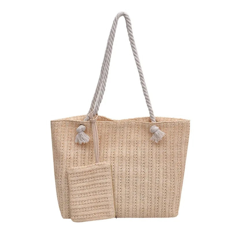 Women's Beach Bag with Rope Handle Set | Tote