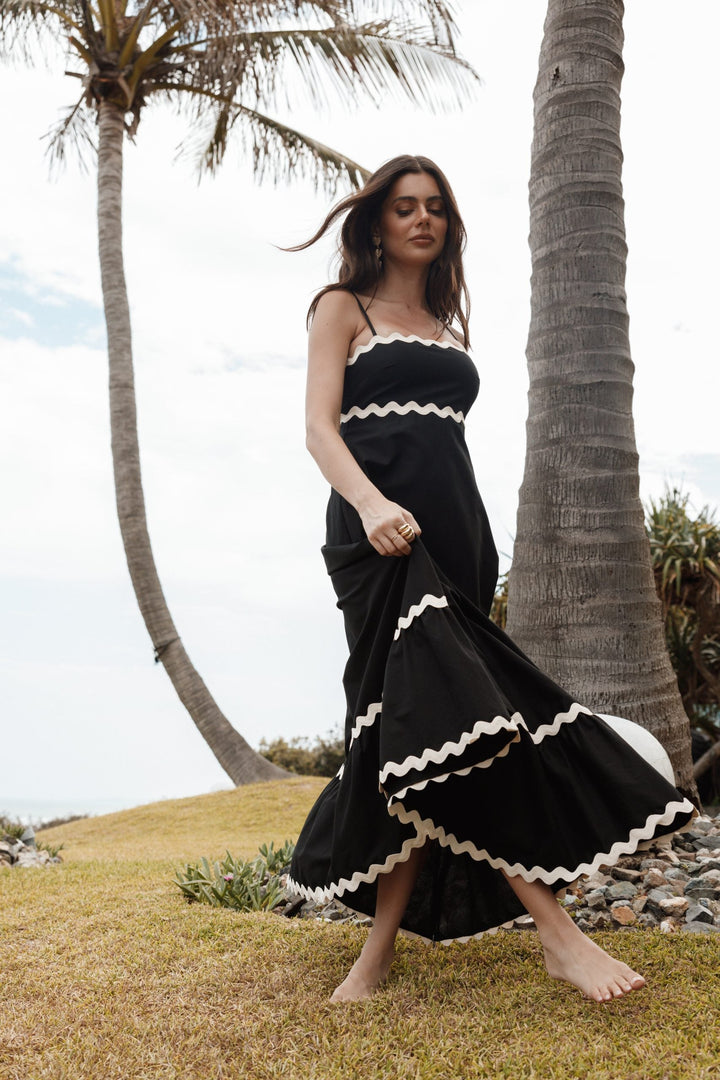 Women's Black Dress Maxi Strappy | Casual