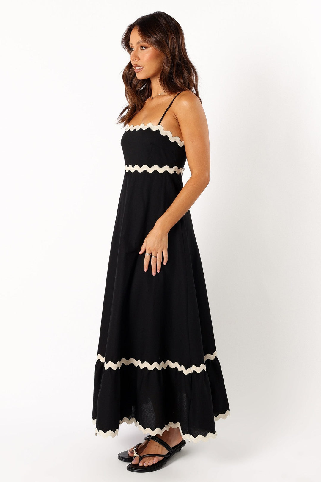 black strappy maxi dress casual Flowy Black Maxi Dress - Casual Dresses