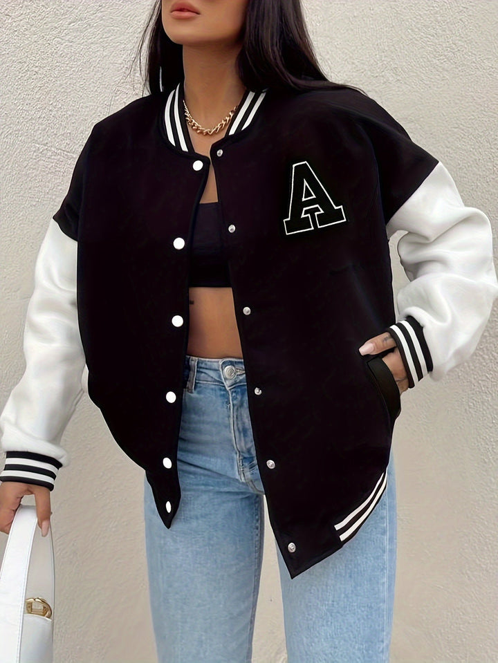 Women's Bomber Jacket Varsity | Oversized