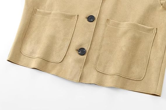 Women's Bomber Jacket with Front Pockets & Button Front | Cropped