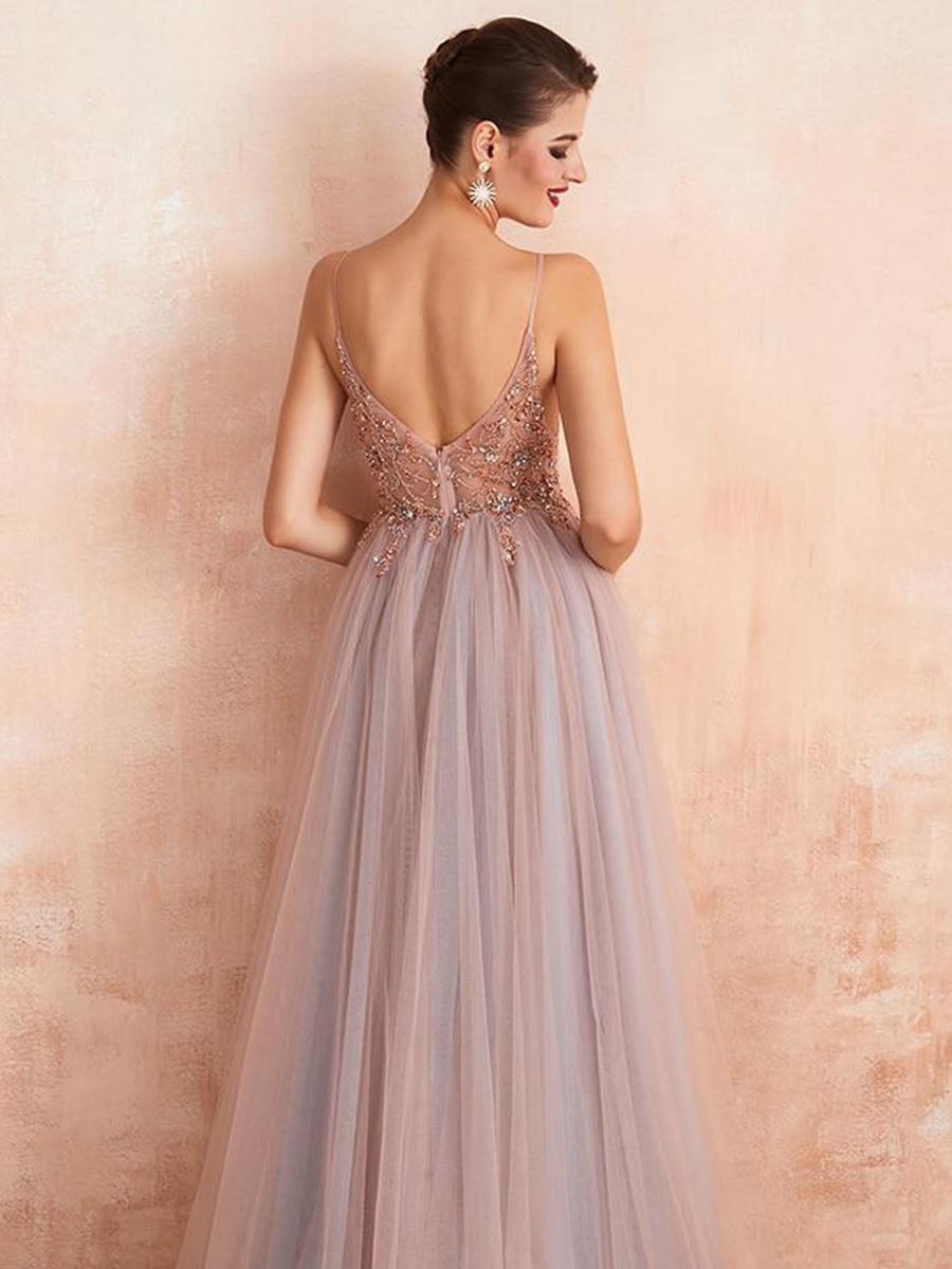 Women's Bridesmaid Dress Embellished Bodice Slit | Maxi