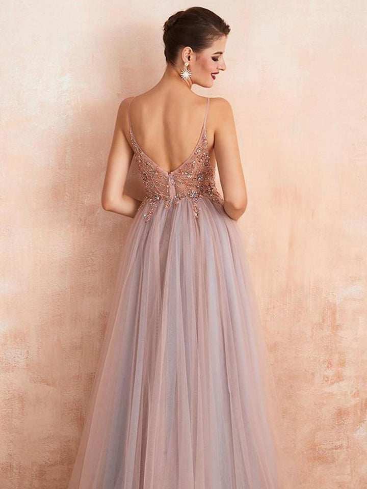 Women's Bridesmaid Dress Embellished Bodice Slit | Maxi