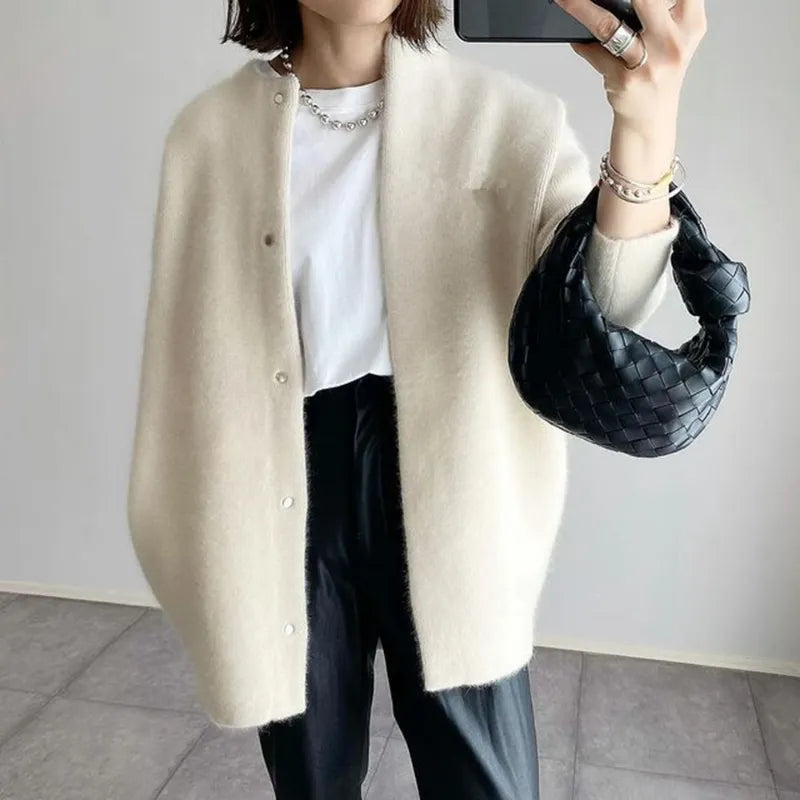 Women's Cardigan Knit Longline Oversized Button Up | Casual