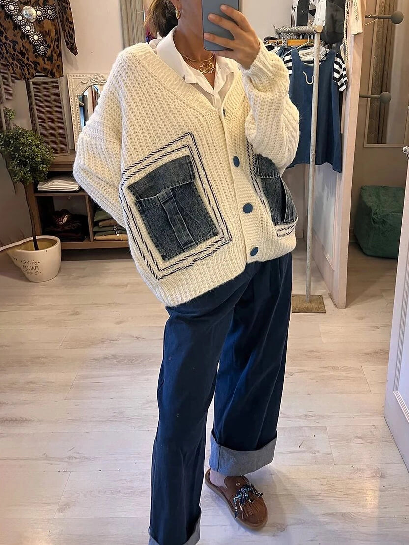 Women’s Cardigan Knit Pocket | Oversized