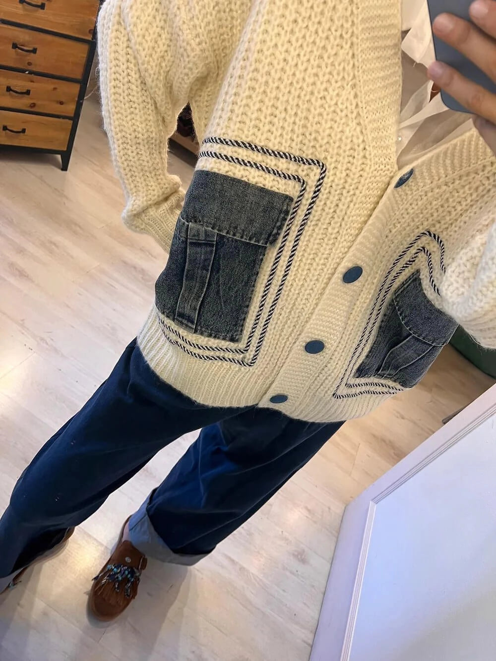Women’s Cardigan Knit Pocket | Oversized