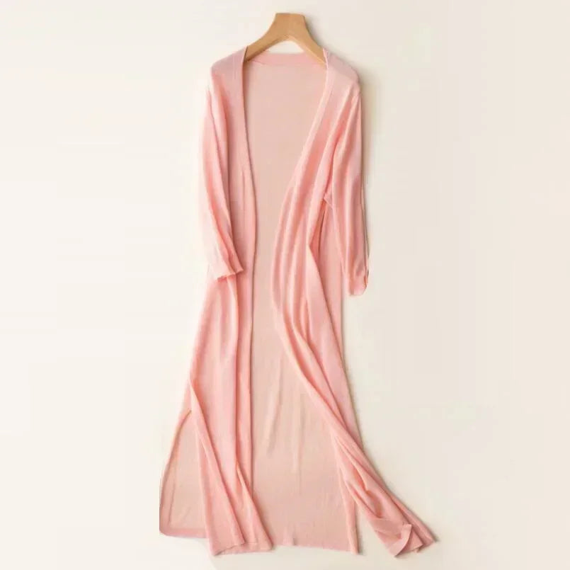 Women's Cardigan Knit Longline Open Front | Casual