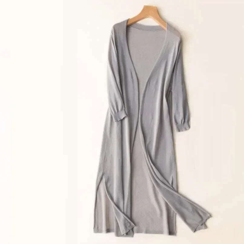 Women's Cardigan Knit Longline Open Front | Casual