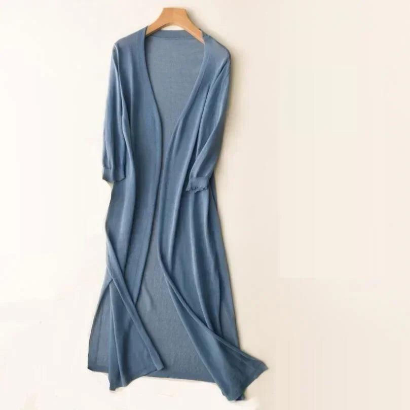 Women's Cardigan Knit Longline Open Front | Casual