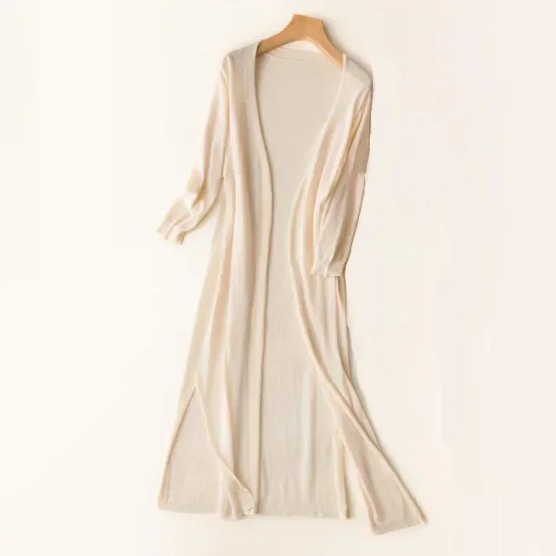 Women's Cardigan Knit Longline Open Front | Casual