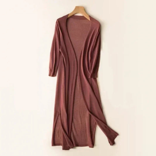Women's Cardigan Knit Longline Open Front | Casual