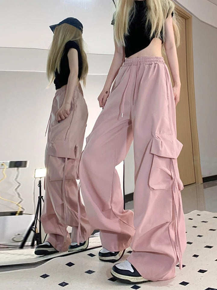 Women's Cargo Pants Wide Leg High Waist Baggy | Streetwear