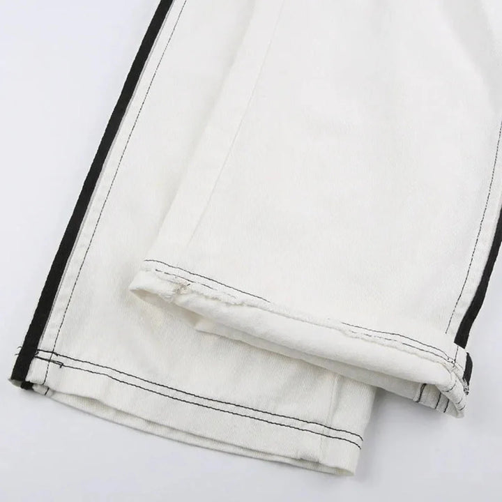 Women's Cargo Pants with Side Stripe & Pockets | Baggy Wide Leg