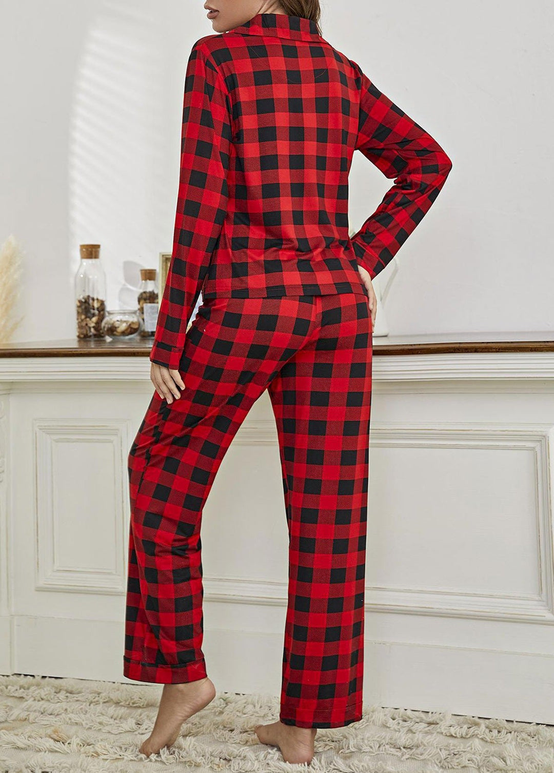 Women’s Check Pyjamas Set Two Piece | Lounge