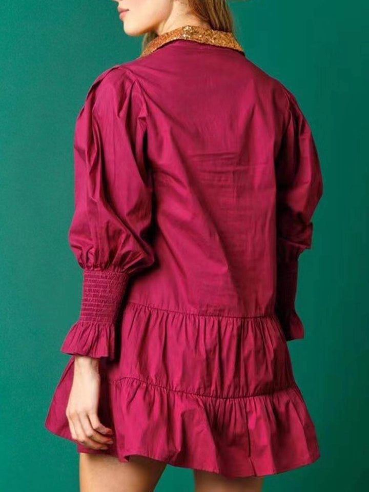 Women’s Christmas Dress Sequin Shirt Style | Party