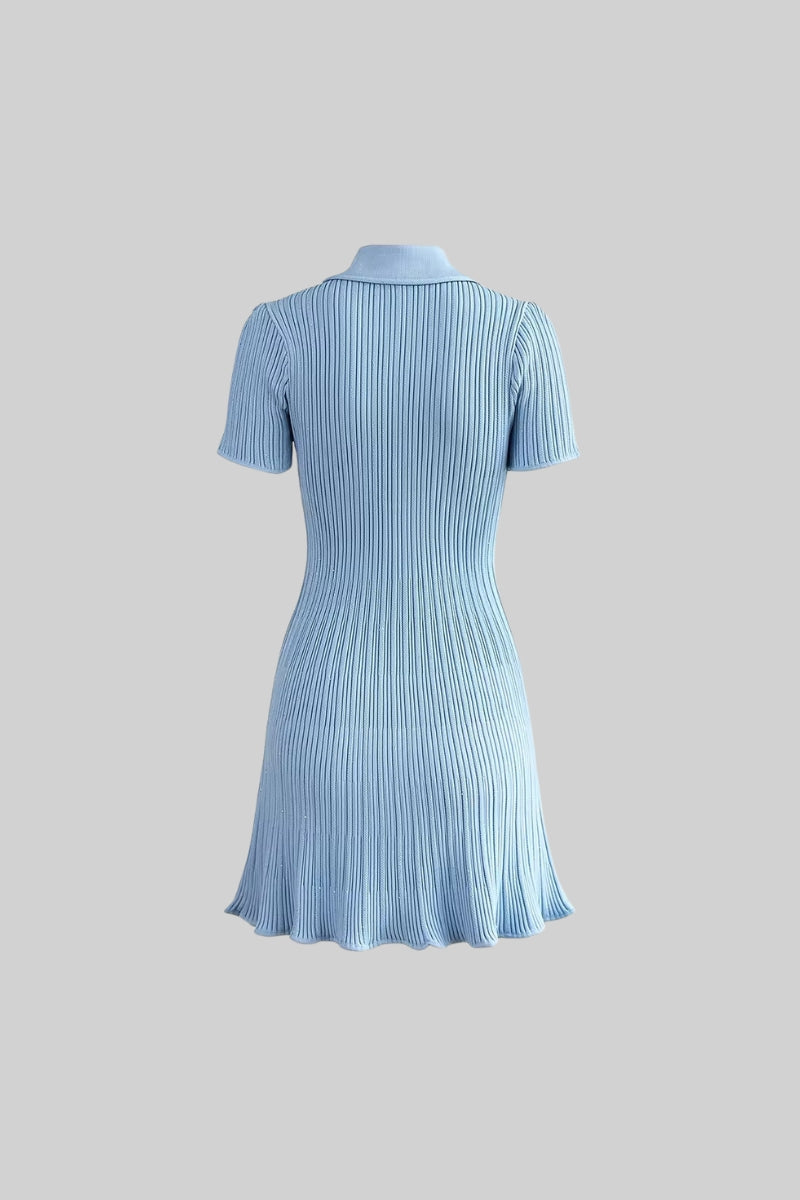 Women's Cocktail Dress Collared Pocket Detail | Mini