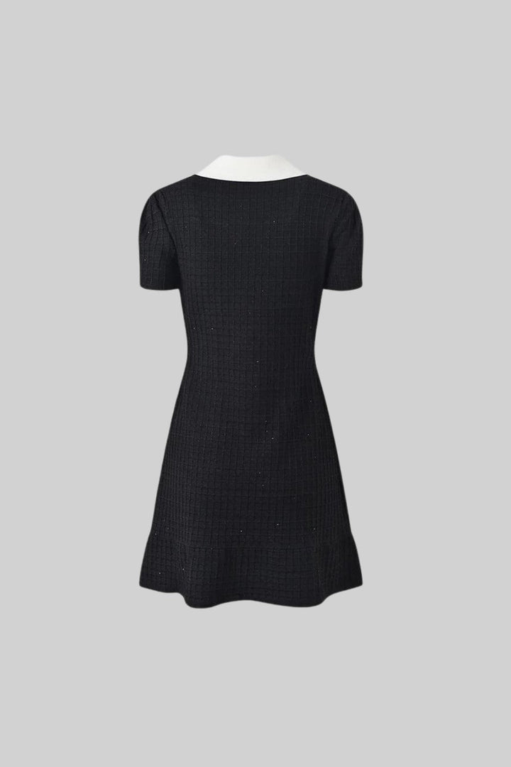 Women's Cocktail Dress Contrast Collar | Mini