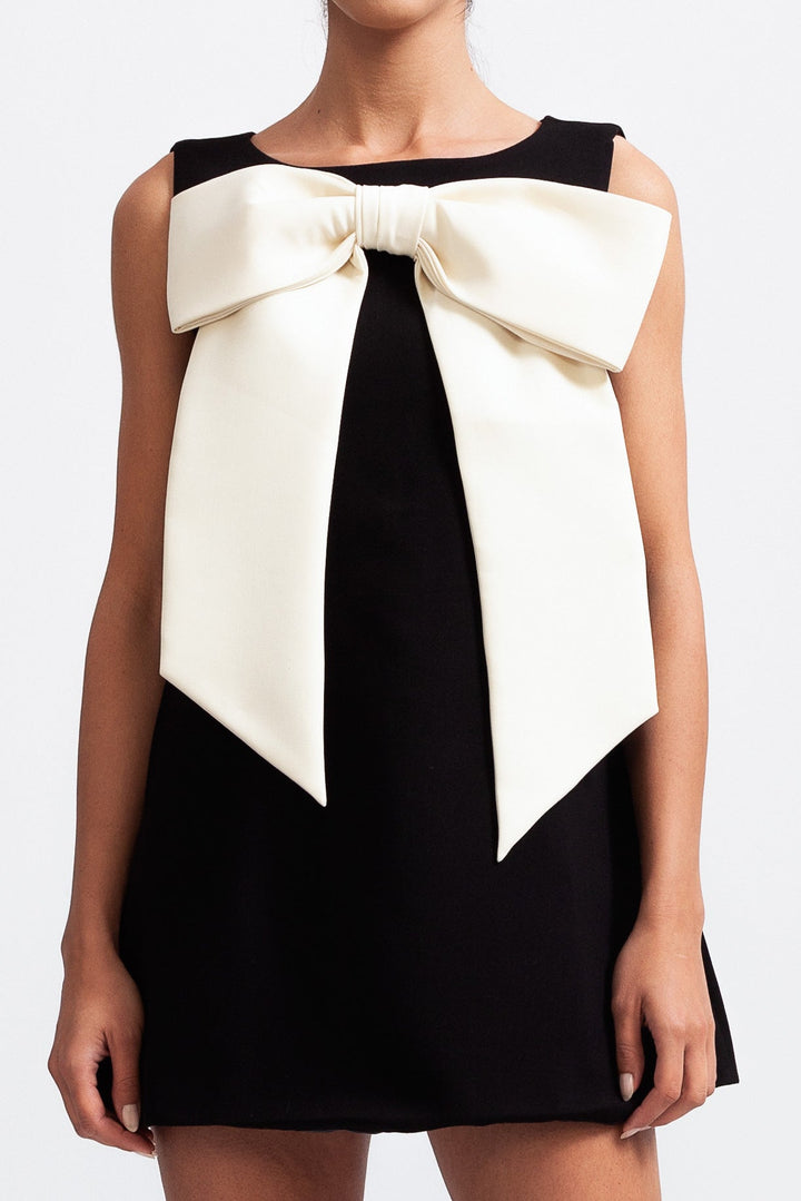 Women's Cocktail Dress Sleeveless Bow Detail | Mini