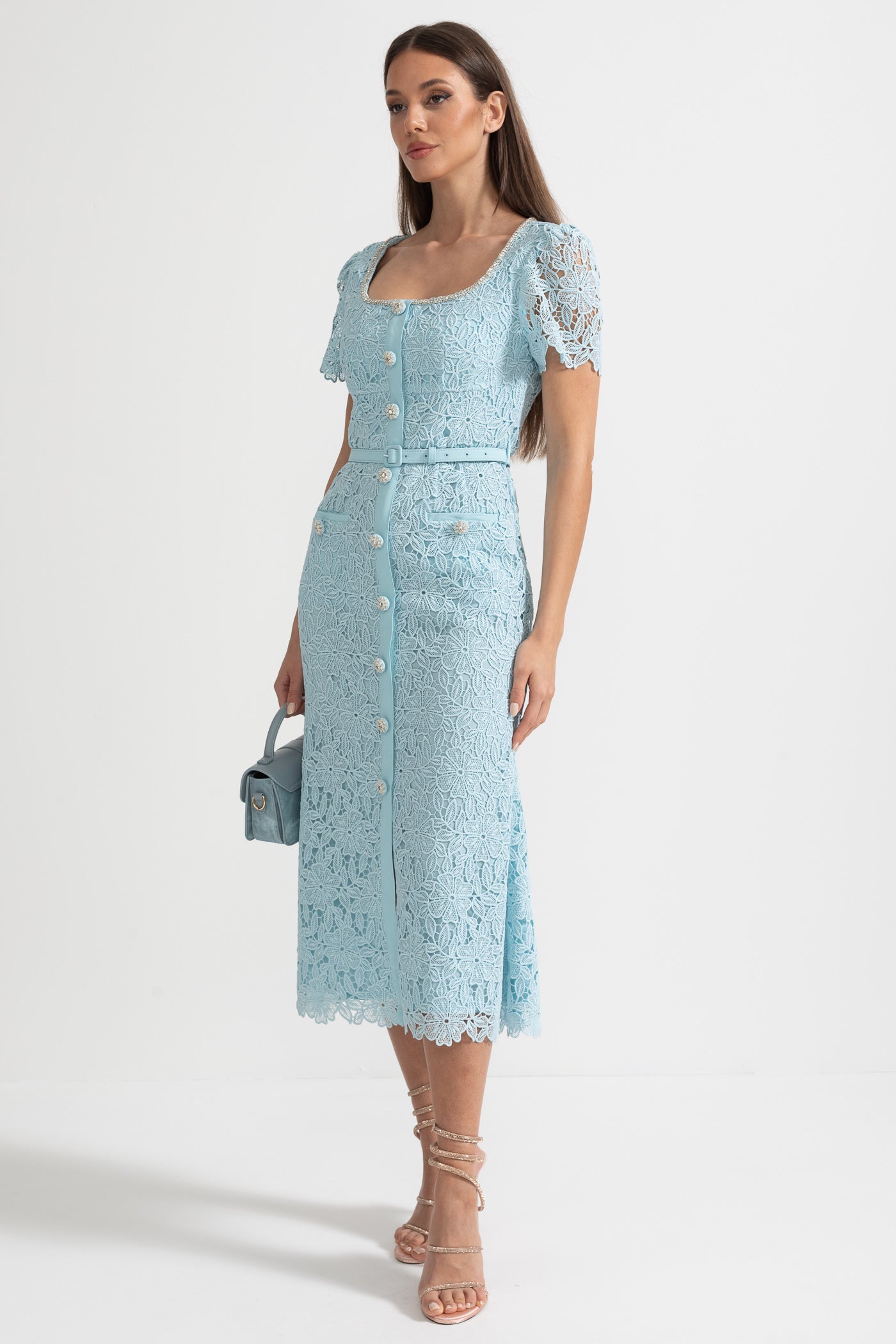 Women's Cocktail Dress Square Neck | Midi