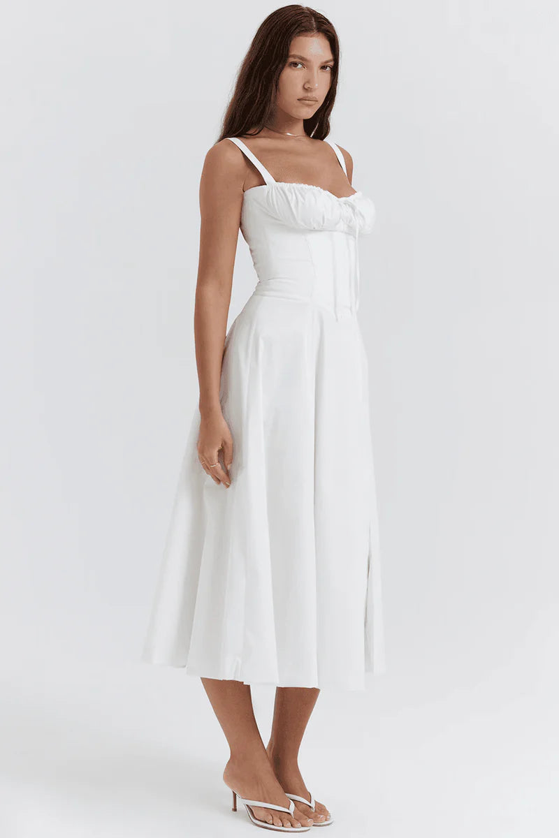 Women's Corset Dress Midi A-Line Ruched | Formal