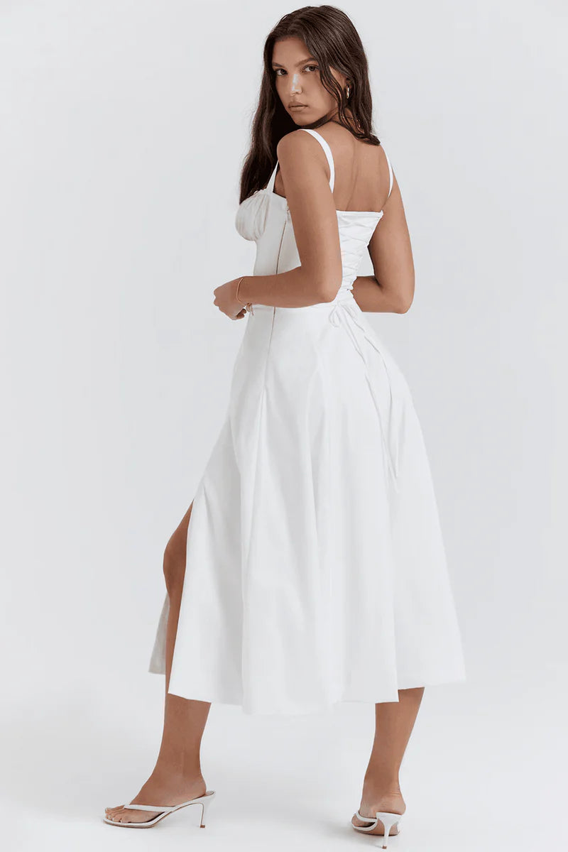 Women's Corset Dress Midi A-Line Ruched | Formal