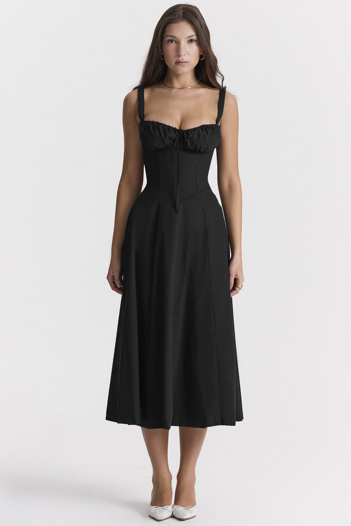 Women's Corset Dress Midi A-Line Ruched | Formal