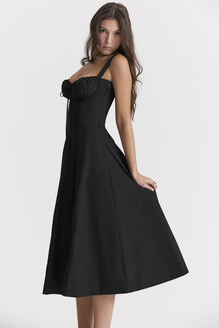 Women's Corset Dress Midi A-Line Ruched | Formal