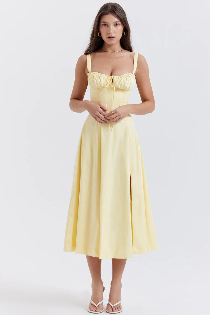 Women's Corset Dress Midi A-Line Ruched | Formal