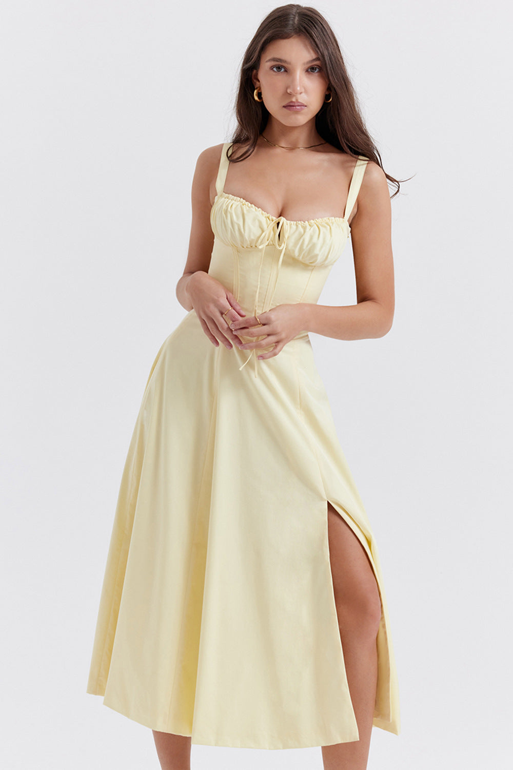 Women's Corset Dress Midi A-Line Ruched | Formal