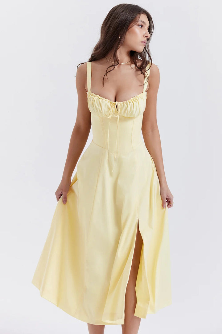 Women's Corset Dress Midi A-Line Ruched | Formal