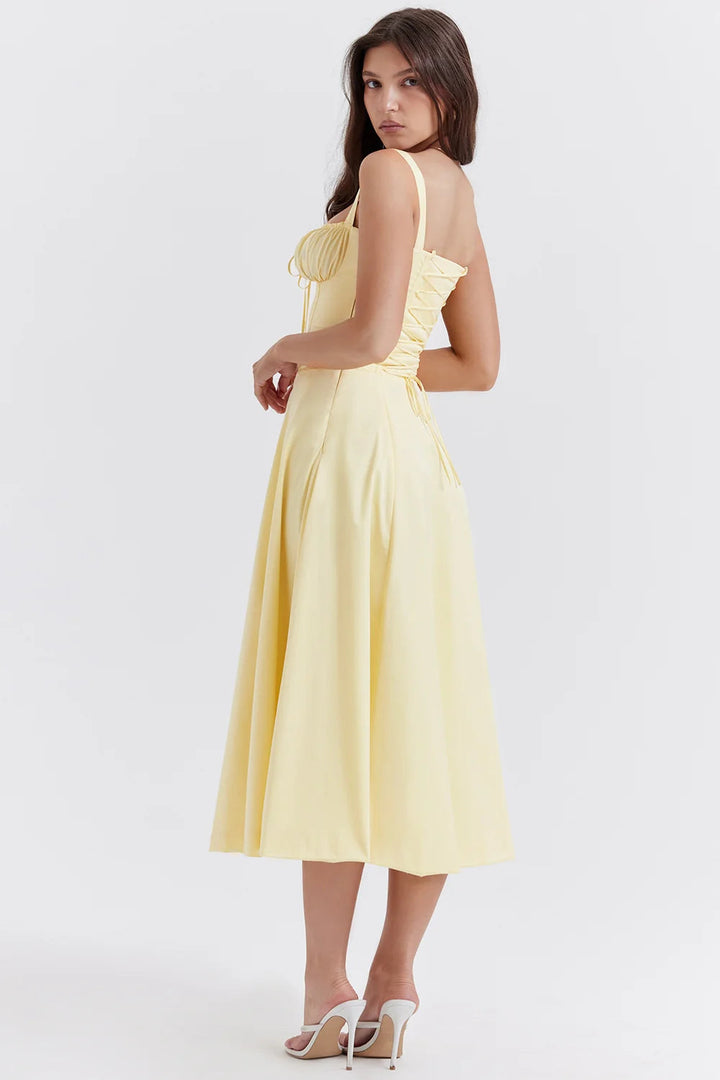Women's Corset Dress Midi A-Line Ruched | Formal