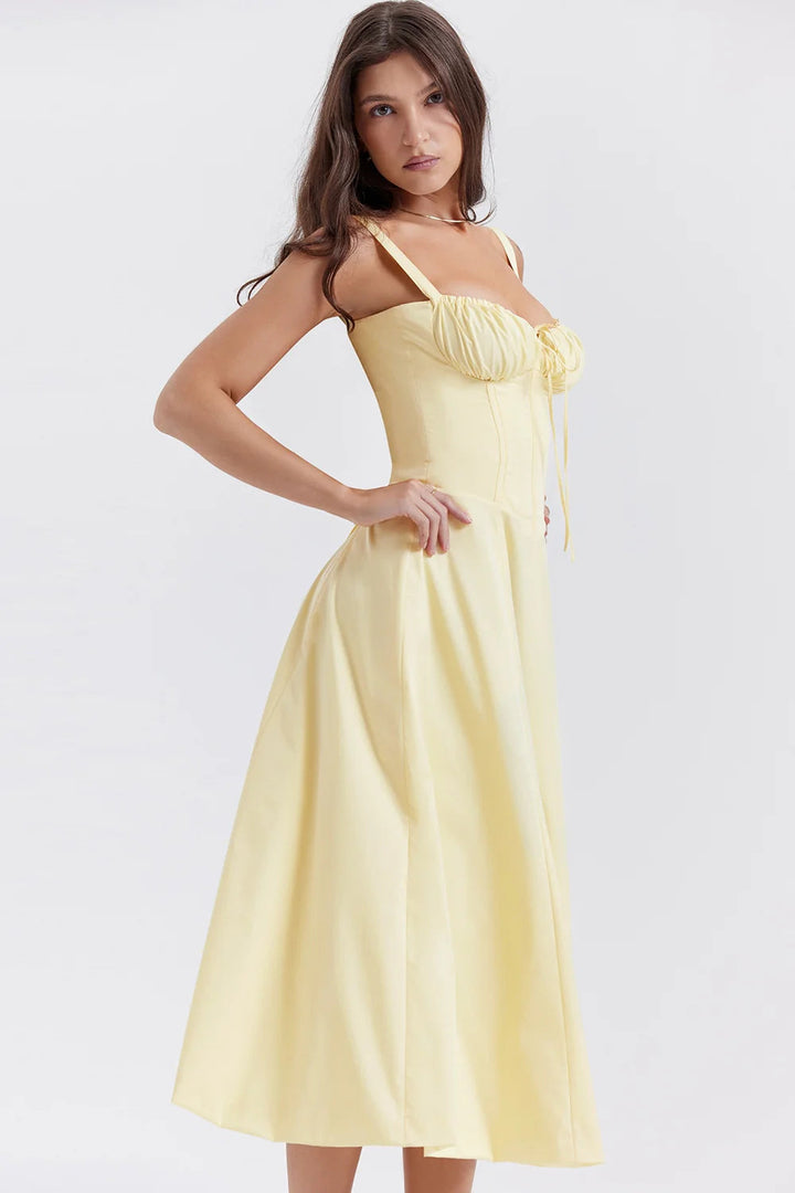 Women's Corset Dress Midi A-Line Ruched | Formal