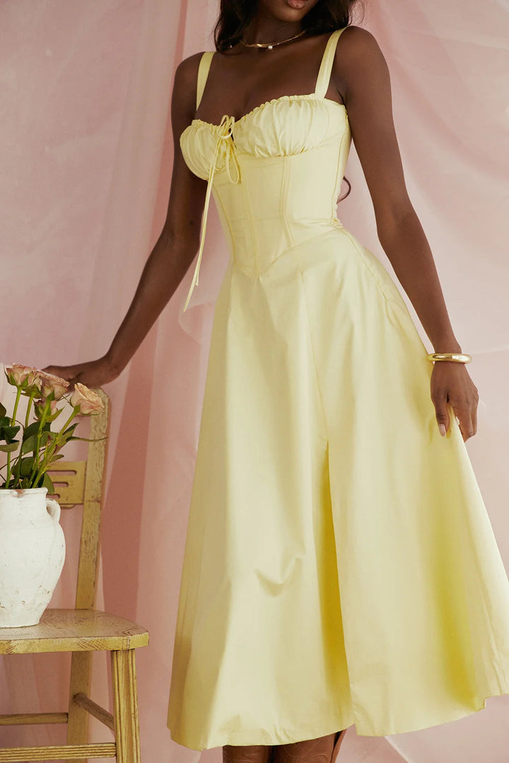 Women's Corset Dress Midi A-Line Ruched | Formal