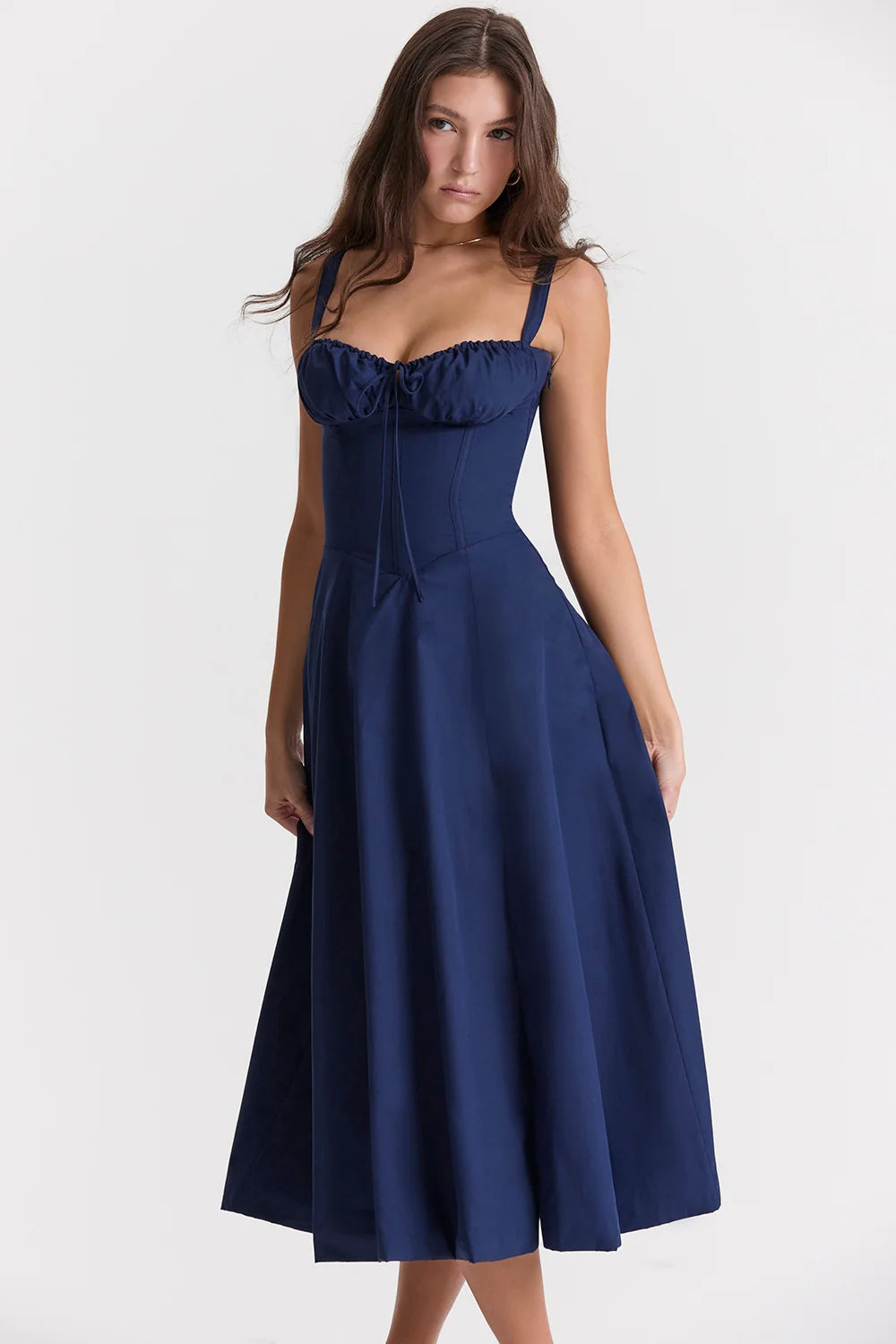 Women's Corset Dress Midi A-Line Ruched | Formal
