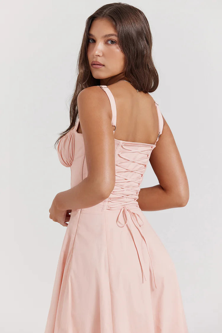 Women's Corset Dress Midi A-Line Ruched | Formal