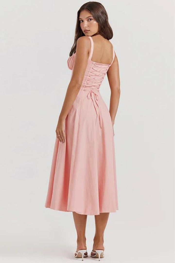 Women's Corset Dress Midi A-Line Ruched | Formal