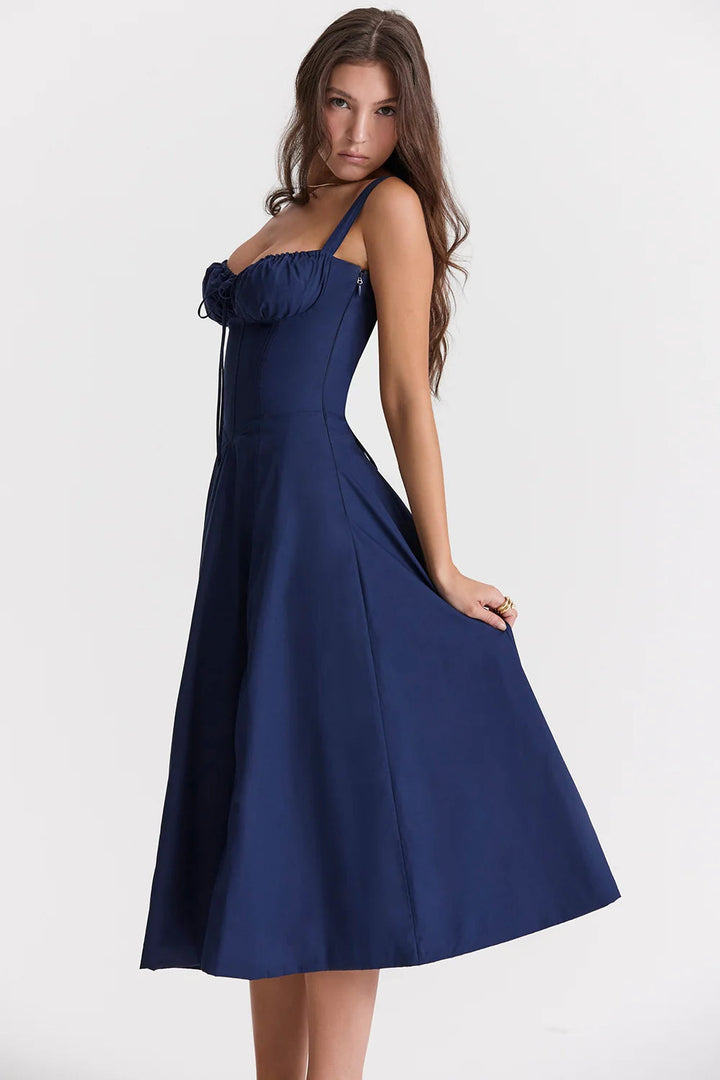 Women's Corset Dress Midi A-Line Ruched | Formal