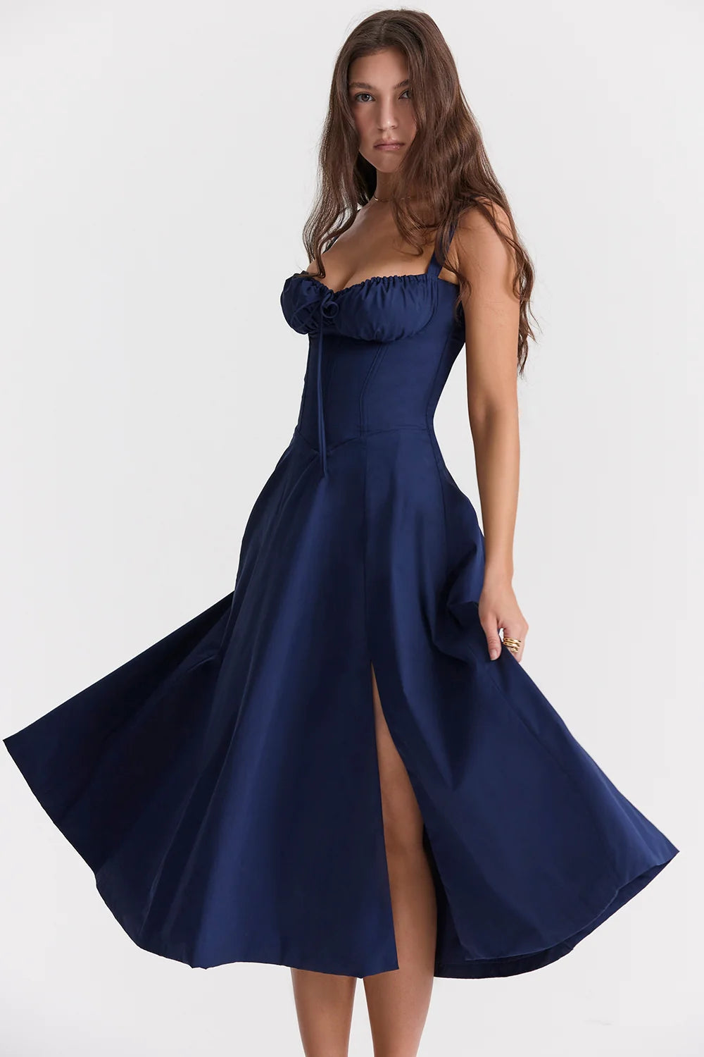 Women's Corset Dress Midi A-Line Ruched | Formal