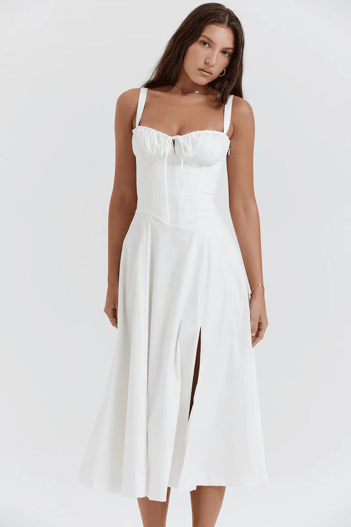 Women's Corset Dress Midi A-Line Ruched | Formal