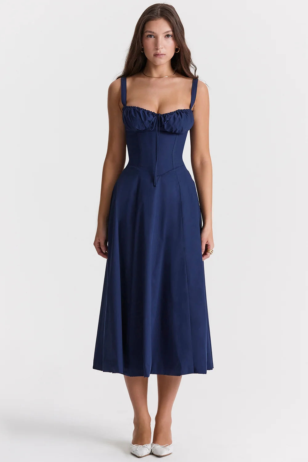 Women's Corset Dress Midi A-Line Ruched | Formal