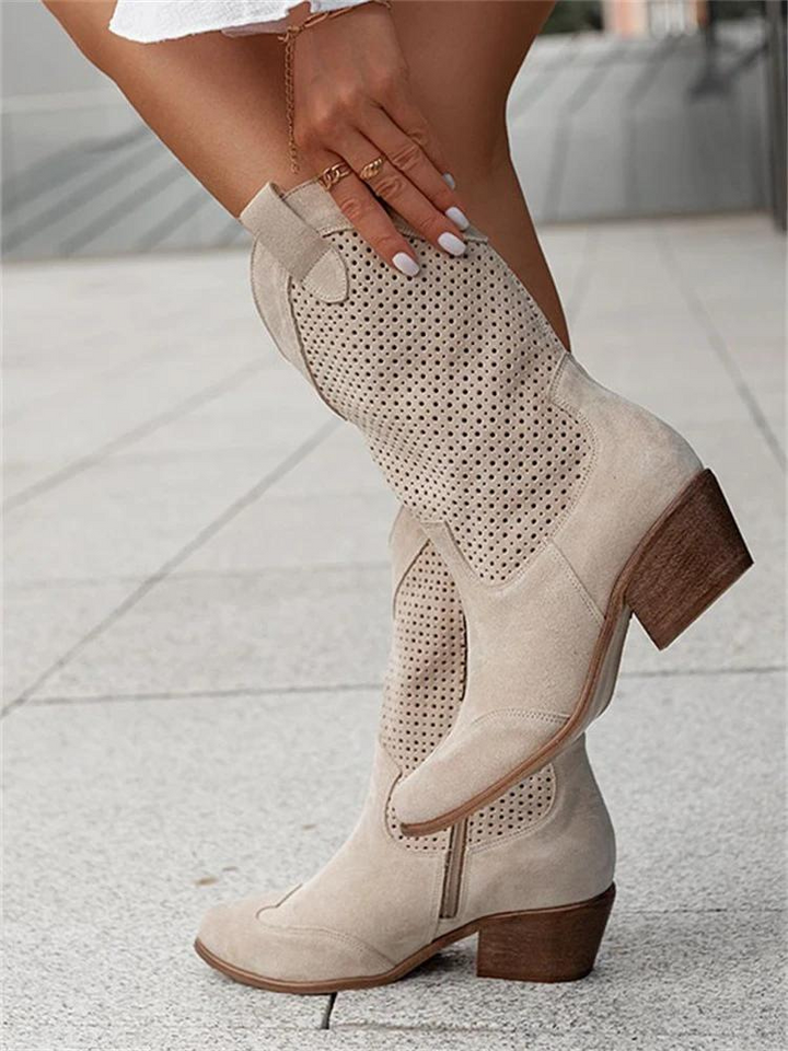 Women's Cowgirl Boots Ankle Zip | Block Heel