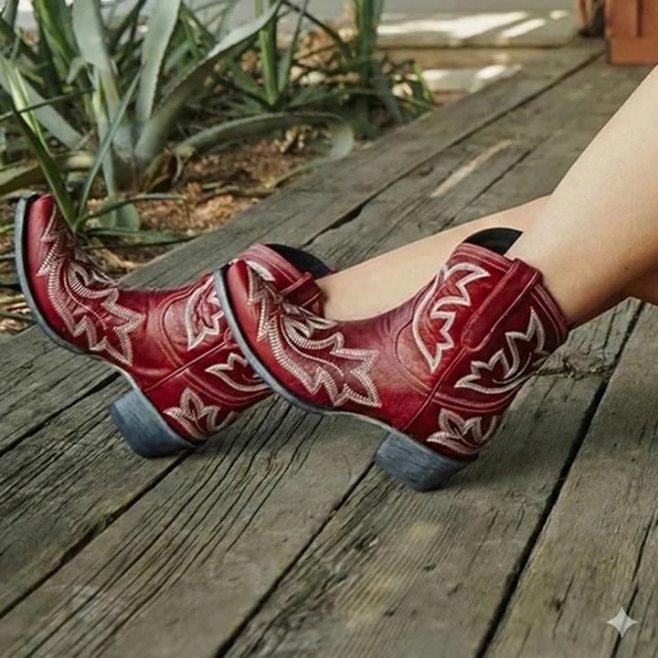 Women's Cowgirl Boots Embroidered Ankle | Western