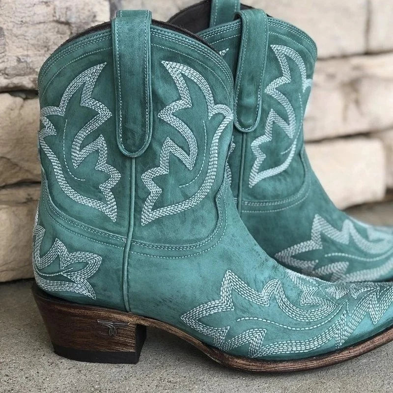 Women's Cowgirl Boots Embroidered Ankle | Western