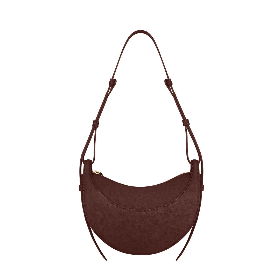 Women's Crescent Crossbody Bag with Zip Top & Adjustable Strap | Small