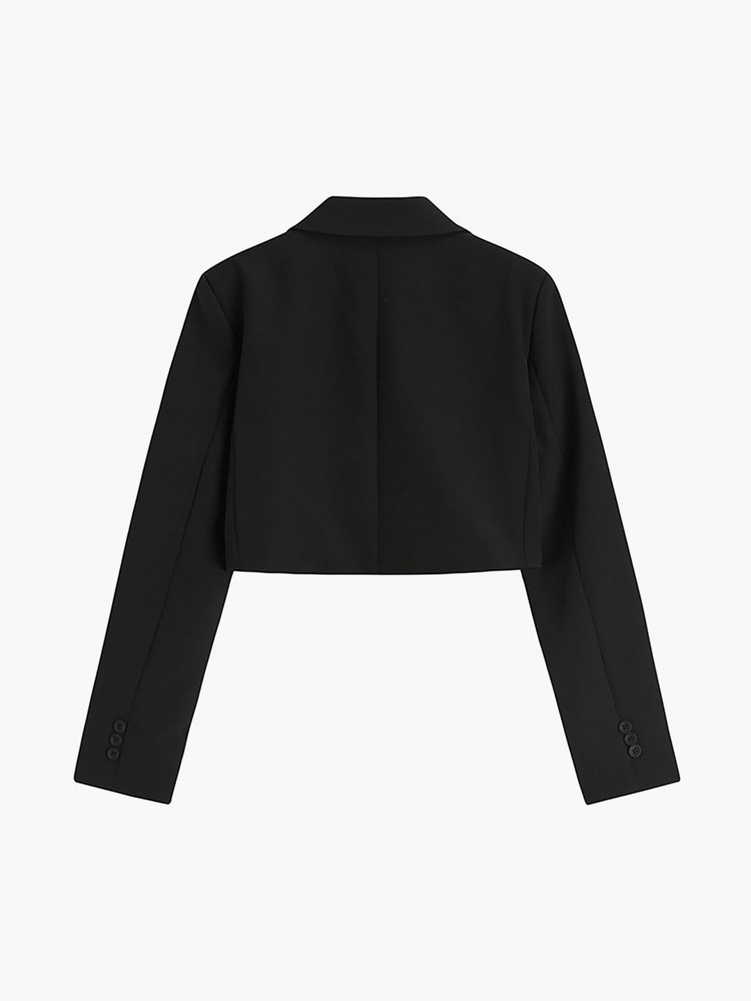 Women's Cropped Blazer with Notched Lapel & Button | Minimalist