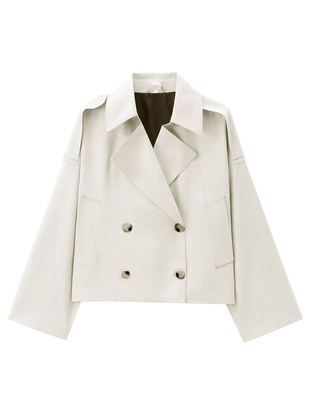 Women's Cropped Trench Coat Short | Double-Breasted
