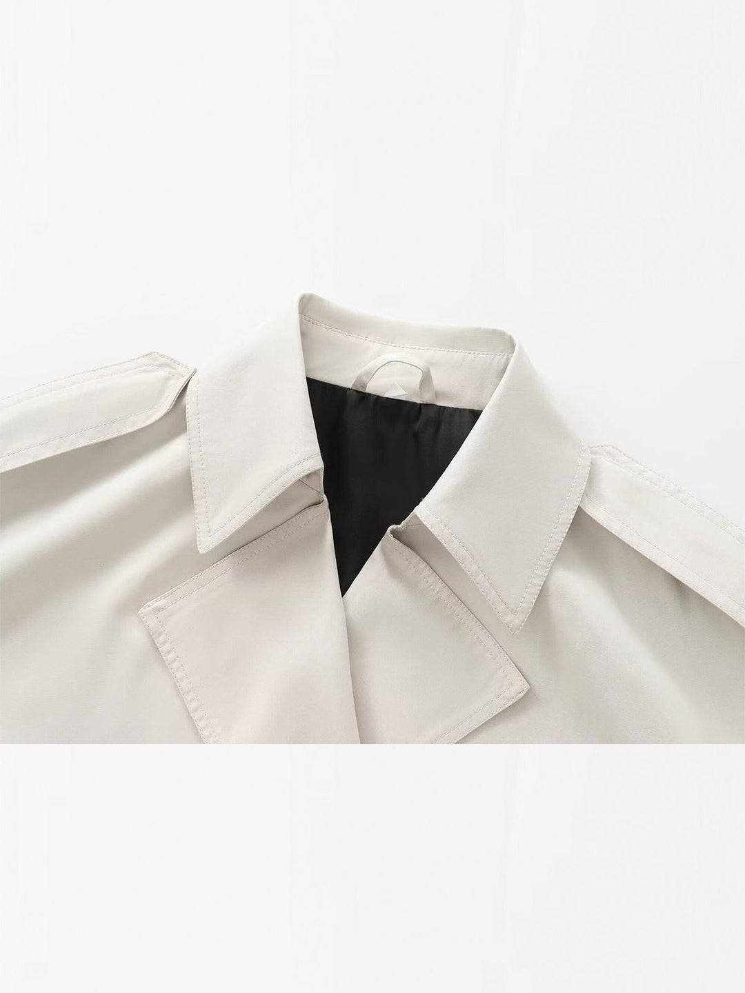 Women's Cropped Trench Coat Short | Double-Breasted
