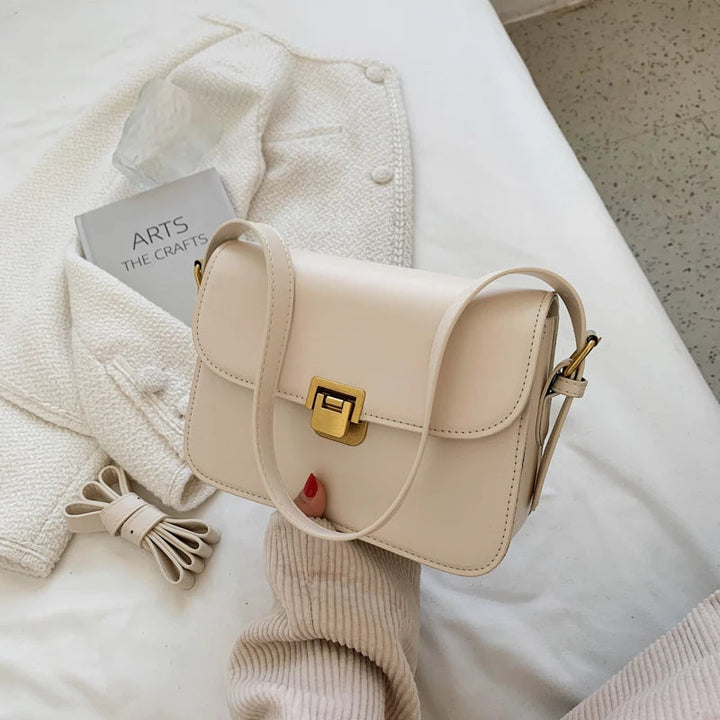 Women's Crossbody Bag with Flap & Turn-Lock Clasp | Small